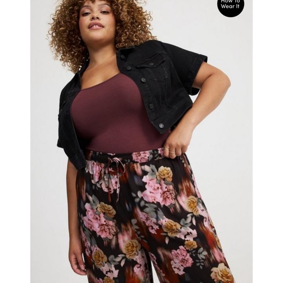 Torrid 2 🫐 Floral Wide-Leg Pants - Picture 5 of 8